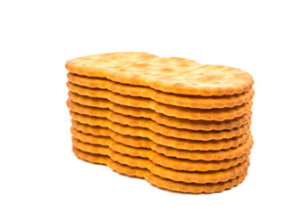 crackers on a white background