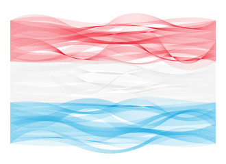 Wave line flag of Luxembourg