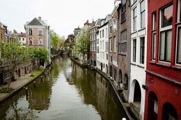 Fototapeta na wymiar Canal in Utrecht - Netherlands