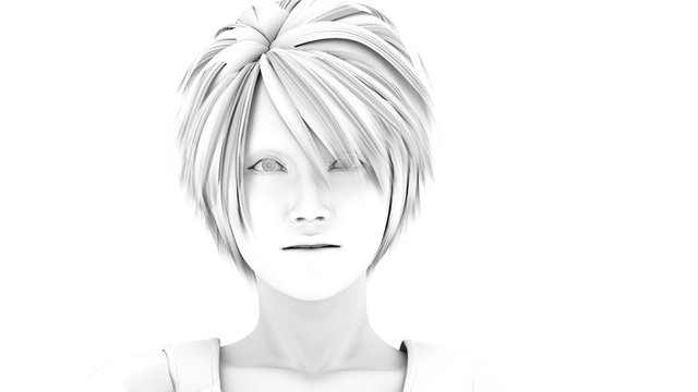 4K UHD - 3D VIDEO animation - CLIP OF WOMAN WHO SPEAKS