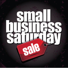 Small Business Saturday sale tag. EPS 10 vector illustration.