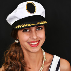 Pretty vintage sailor woman