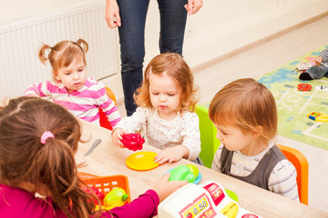 Children playing cooks