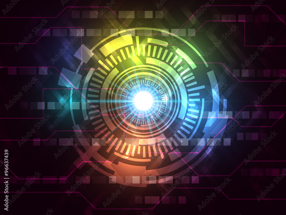 Aufkleber abstract varicolored vector hi speed internet technology background