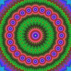 Abstract floral fractal mandala design background