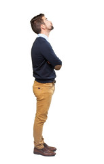Naklejka premium elegant man looking for something