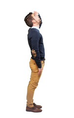 Fototapeta premium elegant man looking for something