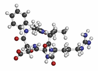Cilengitide cancer drug molecule. 