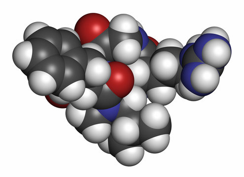 Cilengitide cancer drug molecule. 