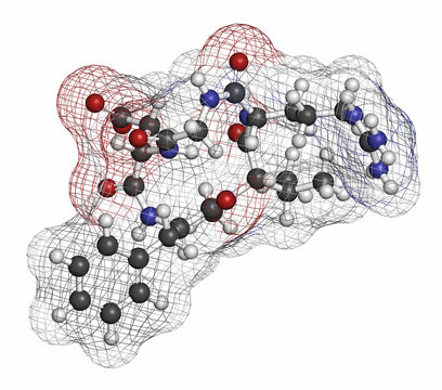 Cilengitide cancer drug molecule. 