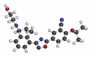 Ozanimod anti-inflammatory drug molecule (S1PR1 modulator). 