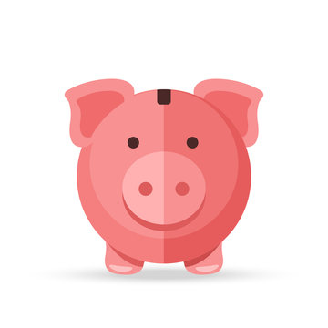 Piggy bank. Creative vector illustration isolated on white background