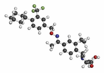 Siponimod anti-inflammatory drug molecule (S1PR1 modulator). 