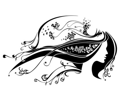 recommend clip art: Beautiful Girl. Vector fashion illustration. 