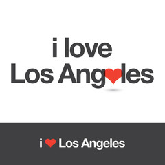 I love Los Angeles. City of United States of America. Editable logo vector design. 