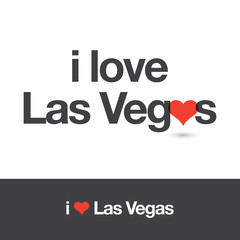 I love Las Vegas. City of United States of America. Editable logo vector design. 