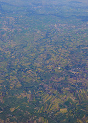 Aerial view of farmland