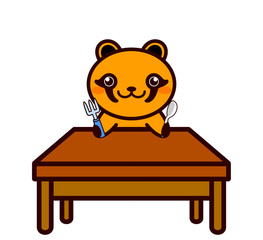 料理を待つ動物シリーズ