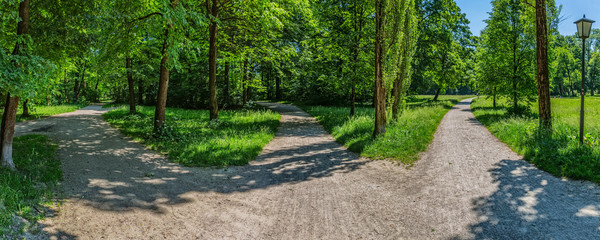 Panoramic shot of crossroads