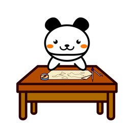 地図を見る動物シリーズ