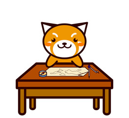 地図を見る動物シリーズ