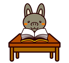 読書する動物シリーズ