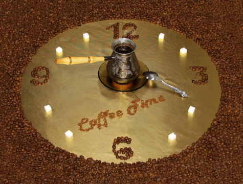 Fototapeta while drinking coffee