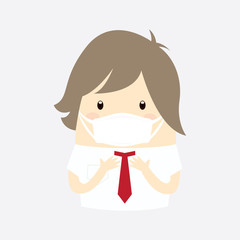 businessman with hygiene mask