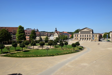 Fototapeta na wymiar View in the city of Coburg, Bavaria, region Upper Franconia, Germany