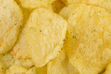 Potato chips background