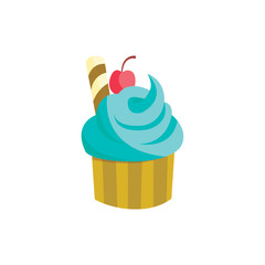 sweet cupcake bakery logo icon vector