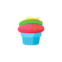 sweet cupcake bakery logo icon vector