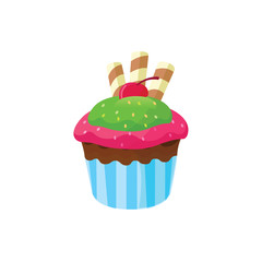 sweet cupcake bakery logo icon vector