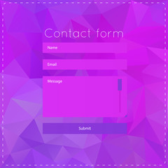 Simple violet contact us form templates.