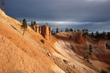 Fototapeta na wymiar Rock formations in Bryce National Park
