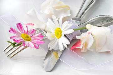 Gedeck für Verliebte zu Hochzeit, Valentinstag, Geburtstag, Verlobung ...  :)