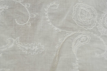 embroidered fabric detail