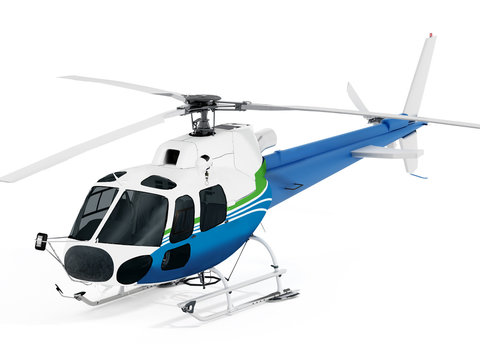 Helicopter isolated on white background