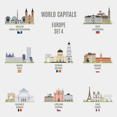 World capitals - obrazy, fototapety, plakaty