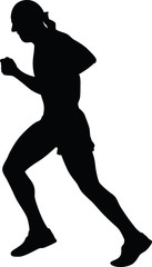 runner silhouette vector