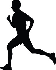 runner silhouette vector