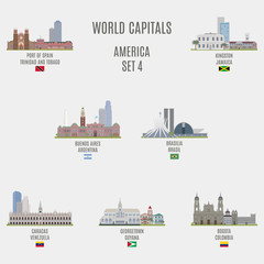 Naklejka premium World capitals