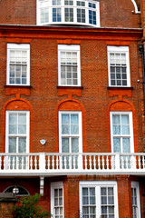 Fototapeta na wymiar in europe london old red brick historical
