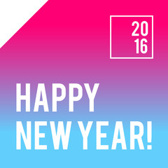 Neon bright New Year design with typography