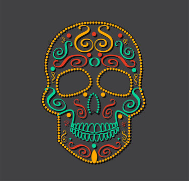 Skull vector background