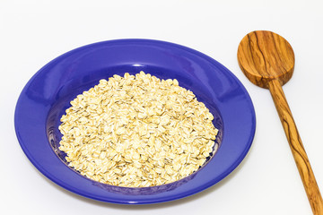 Ein Teller Haferflocken