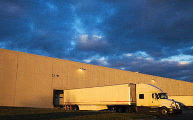 Semi Truck in the loading zone
