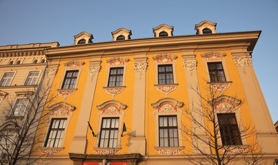Fototapeta na wymiar Old building in Krakow - main square.