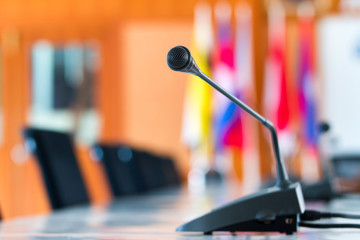 microphones in a meeting room