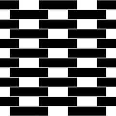 Naklejki  Wektor nowoczesne bezszwowe geometria wzór ceglany mur, czarno-białe tło geometryczne, Poduszka wydruku, monochromatyczne retro tekstura, projektowanie mody hipster